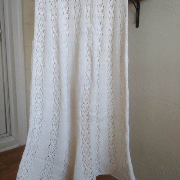 Long Knitted custom made dress size L  nude tan check VIDEO - Picture 5 of 15